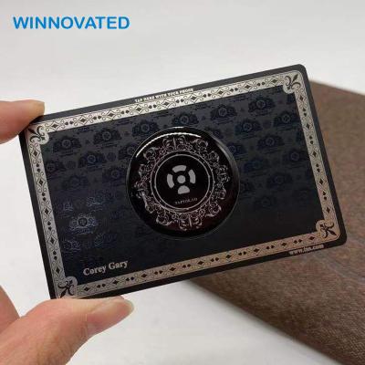 China Waterproof / Waterproof NFC Metal RFID Name Metal NFC Smart Metallic Thick Business Card for sale