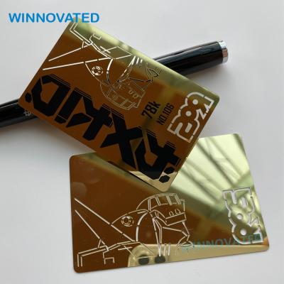 China China Gold Customized 0.8mm Thick Metal Blank Cards For Laser Engraving for sale