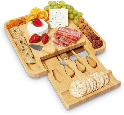 China 22 Inch Sustainable Bamboo Pallet Cutting Board Bamboo Serving Board For Sale for sale