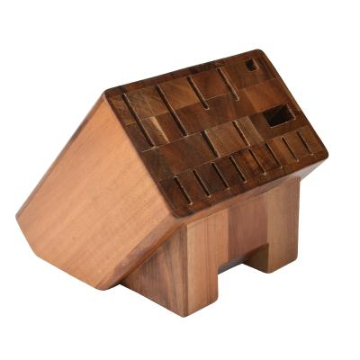 China Sustainable Kitchen Rack Tray Set Knife Block With Wooden Block In Block for sale