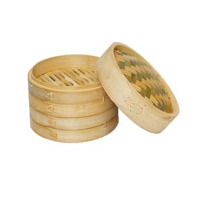 China Viable Factory Wholesale Bamboo Steamer Basket Food Steamer For Kitchen Hotel Restaurant for sale