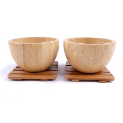 China Wholesale Wooden Lacquer Round Food Round Kitchen Salad Bowl Bamboo Serving Bowl For Salad for sale