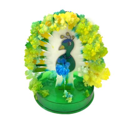 China New Europe Tree Peacock Toys Magic Growing Magic Growing Animal Decor for sale