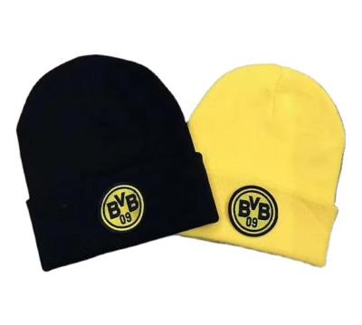 China Custom Logo Winter Sports Hat Club COMMON Fan Football Team Soccer Beanies 100% Acrylic Snapback Beanie Hat Knitted Club Football for sale