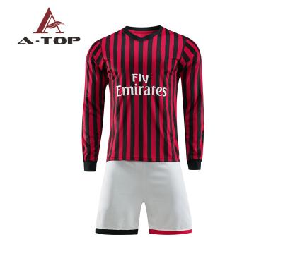 China 100% Breathable Wholesale AC Home Soccer Football Team 20-21 Polyester Club Soccer Jersey Set S-4XL for sale