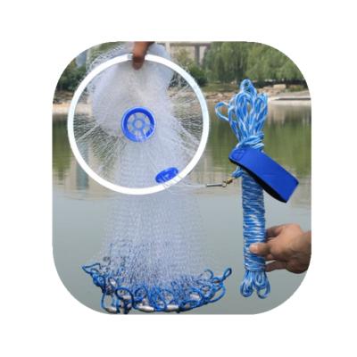 Cina 10 Ft 6M Hand Throw Fishing Net Spinning Bait Casting Platinum Monofilament Small Mesh Equipment Diameter in vendita