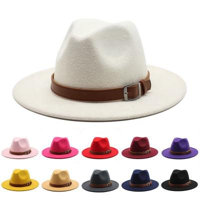 China Wholesale Custom 2022 New Character Style Fadora Hat For Men And Women Unisex Jazz Sombrero Felt Fedora Hats for sale