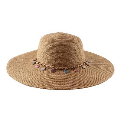 China 2022 Manufacturers Summer Beach Sunscreen Sunscreen Outdoor Fashionable Wholesale Custom Wide Brim Straw Hat For Women for sale