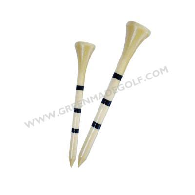 China BAMBOO Loose Stripe Golf Tee Crestgolf Bamboo Golf Tee for sale