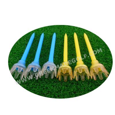 China New Design Low Friction 70mm Plastic Crown Plastic Golf Tees Flower Golf Tee for sale