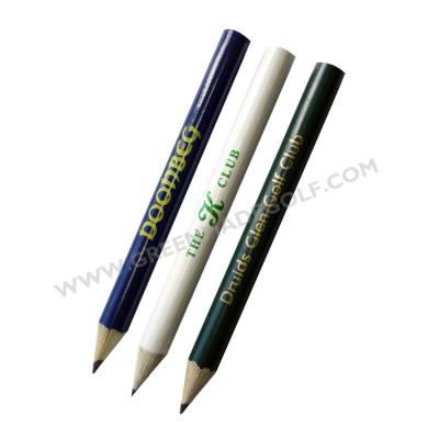 China Half Bulk Cheap Mini Small Bulk White Wooden Pencils #2 Golf Pencils 3.5