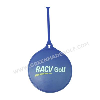 China PE Round Shape Plastic Golf Bag Tag With Ring for sale