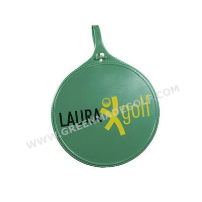 China Plastic Green PVC Golf Round Custom Golf Bag Tag Plastic Empty Golf Bag Tags for sale