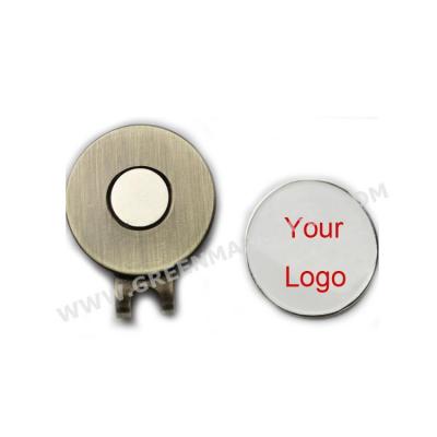 China Custom Metal/Iron Golf Hat Clip Metal Golf Hat Clip With Magnet Golf Ball Marker for sale