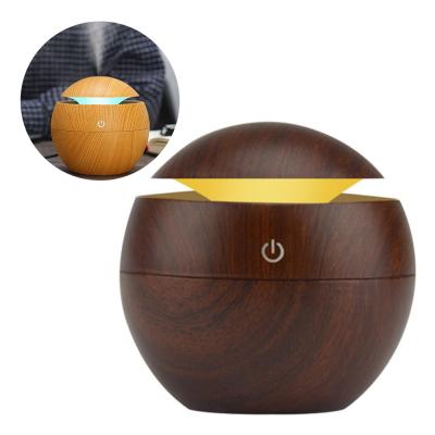 China 300ml Car Grain Aromatherapy Mini Wooden Air Humidification USB Diffuser Ultrasonic Air Humidifier for sale