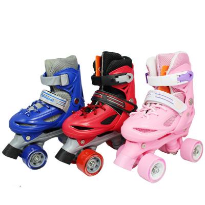 China Fashion\Comfortable\Durable Quadruple #27-38 Adjustable Skates Cheap Rental Roller Skate Kids Roller Skates With Fours Wheels for sale