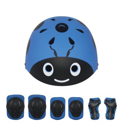 China Kids 2021 Hot Selling Kids 7 in 1 Knee Elbow Wrist Pad with Helmet for Roller Skates Protection for sale