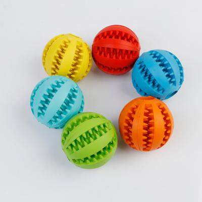 China Sustainable Cat Dog Toys Pet Toys Clean Grinding Teeth Chewing Rubber Balls for sale