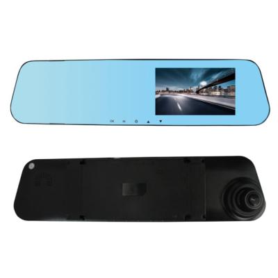 China Waterproof Full HD 1080P 4.3 Inch Dual Lens Car DVR Rear View Mirror Screen Dash Camera for sale