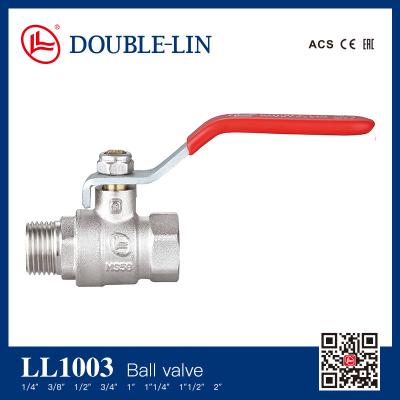 Cina doppio d'ottone a 2 pollici O Ring Stem della valvola a sfera di misura di spinta di 362,5 PSI in vendita