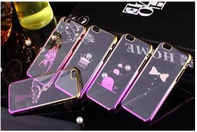 China Plastice Mobile Phone Protective Case Iphone Models Women Rhinestone for sale