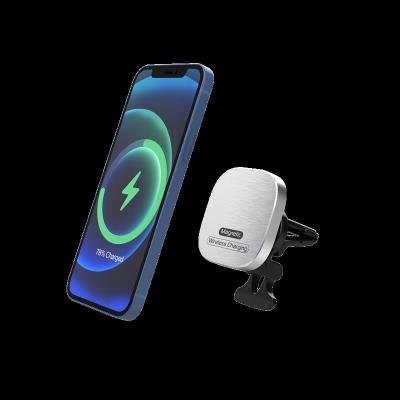 China 2021 Iphone 12 Mini Pro Max New Arrival Magsaf Car Magnetic Charger Phone Holder Wireless Magnet For Phone 12 Magsafing 15W Fast Car Wireless Charger for sale