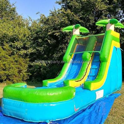 China PVC Rental Waterslides Small Commercial Backyard Inflatable Water Slide With Blower for sale