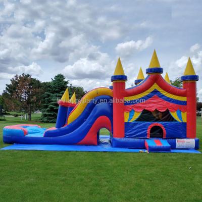 China Rental Carnival bouncer wet dry bounce house inflatable combo with water slide for sale