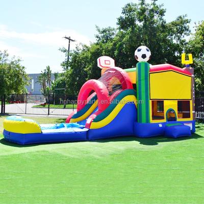 China Rental Sports Jumping Castle Bounce House Water Slide Commercial Inflatable Combo For Kids Adults for sale