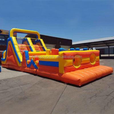 China Events/Birthday Parties/Team Building Corporate Parties/Obstacle Course Challenge Indoor Outdoor Inflatable Wipeout Game Company Events 40ft For Kids Adults for sale