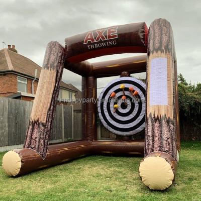 China Corporate events/birthday parties/team building parties/company events Single toss target inflatable axe throwing game for party rental for sale