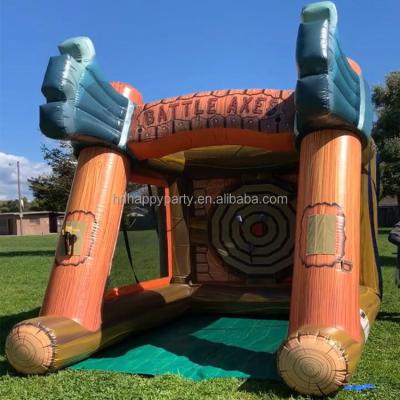 China Corporate Events/Birthday Parties/Corporate Team Building Parties/Company Events Big Prize Challenge Interactive Battle Axes Aim Lumberjack Inflatable Ax Throwing Game For Kids Adults for sale