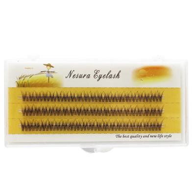 China 0.07 Styles Fishtail Natural Grafted Hair Group Comfortable Self-opening False Eyelashes Soft Single Melt Soft Eyelashes for sale