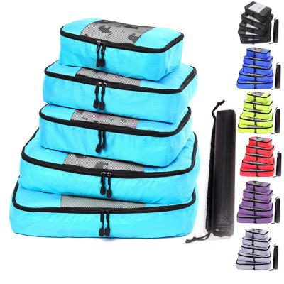 China Travel Outdoor Sports Travel Storage Bag Five Pieces Shoe Bag Clothing Bag Storage Suitcase for sale