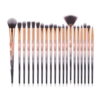 China Angular Blush Private Label Foundation Brush Wholesale Hot Selling Colorful Makeup Brush Set Cosmetic for sale