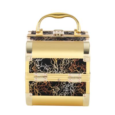 China Lockable Artist Makeup Cosmetic Case Fashion Makeup Train Case for sale