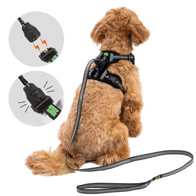 China Automatic Customizable Adjustable Breathable Reflective Easy Walk Magnetic Strength Dog Harness Reflective Vest for sale