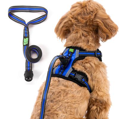 China Reflective Type H Durable Adjustable Breathable Pet Cat Dog Harness With Rope for sale