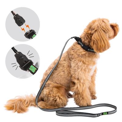 China Reflective Pet Supplies Wholesale Custom Breathable Mesh Auto Magnetic Force Dog Harness Reflective Nylon Dog Leash Harness for sale