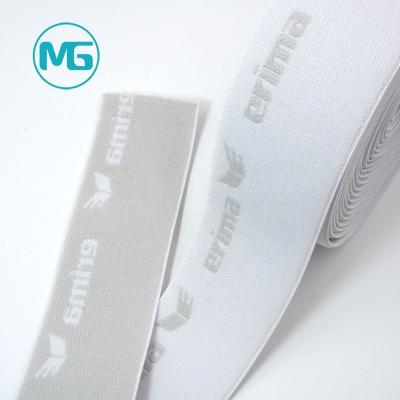 China Custom Elastic Band High Quality Elastic Logo Custom Jacquard Elastic Band Woven Jacquard Belt for sale