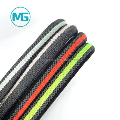 China Multicolor High Tenacity 13Mm Wrap Polyester Cord Tie Up Elastic For Bags / Accessories / Outdoor Products for sale