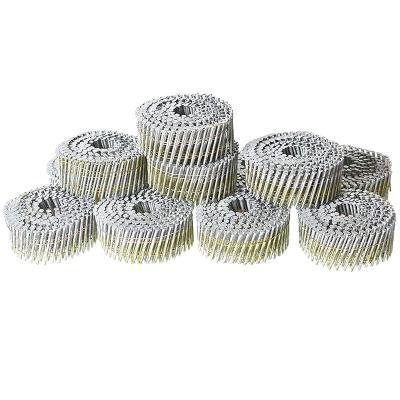 China 1-3/4-Inch x .120-Inch 15-Degree 7200 Count Electro Galvanized Flat Coil Roofing Nails For Turning Roofs for sale