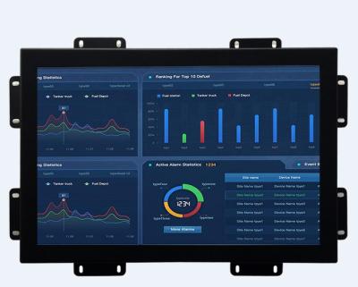 China 10.4inch Metal Industrial Metal Case LED/LCD Display Touch Open Frame Capacitive Touch Screen Monitor for sale