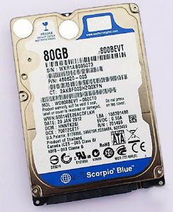 中国 80GB 2.5 のインチの sata のラップトップ W800BEVT のためのハード・ドライブ 5400 rpm の内部ハード ディスク 販売のため