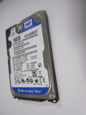 Chine Scorpion à grande vitesse 160GB unité de disque dur de 2,5 pouces avec la vitesse de rotation de 5400 t/mn à vendre