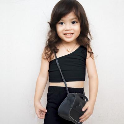 China Kids Summer Casual Clothing Set 2022 Girls Boutique Clothing Sets Kids Crop Tops Sleeveless Short Sets for sale