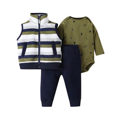 China Boutique Baby Clothes Anti-static Baby Set 100% Cotton Newborn Baby Clothes Wholesale Kids Wear Winter for sale