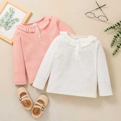 China Solid Color Casual Girl Boutique Clothing Baby Clothes Autumn Baby Wear Pink Clothing for sale