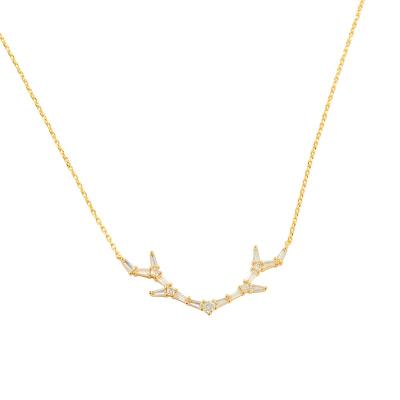 China 2021 CLASSIC Cubic Zircon Christmas Necklace Antler Deer Gifts Pendant Necklaces Jewelry for sale