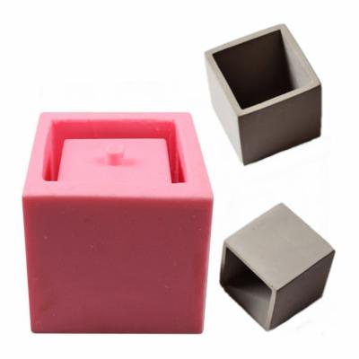 China Factory Supply Yiwu Concrete Molds 10cm Funny Classic Reusable Silicone Cube Eco-friendly Durable Shape DIY for sale